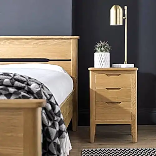 Harkuta Solid Oak 4'6 Double Bed Stead - The Furniture Mega Store 