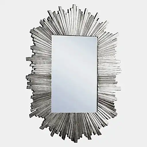 Harmony Rectangular Starburst Mirror - 127cm - The Furniture Mega Store 