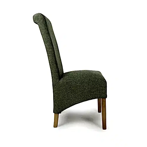 Krista Roll Back Green Weave Dining Chairs - Set Of 2 - The Furniture Mega Store