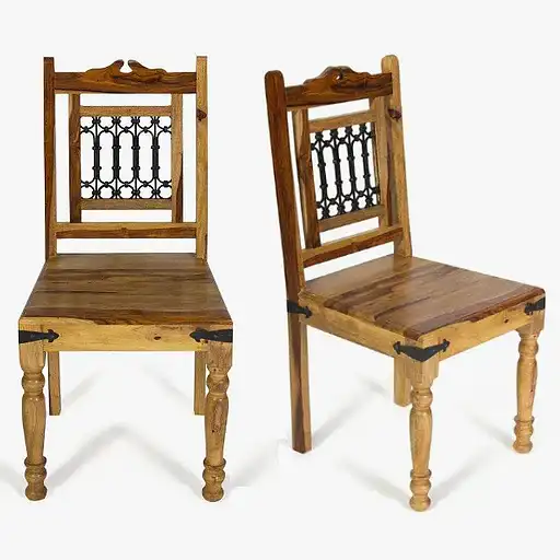 Thacket Sheesham Dining Table & 6 Chairs Set - The Furniture Mega Store