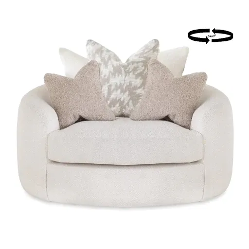 Portobello Swivel Chair - Choice Of Fabrics - The Furniture Mega Store