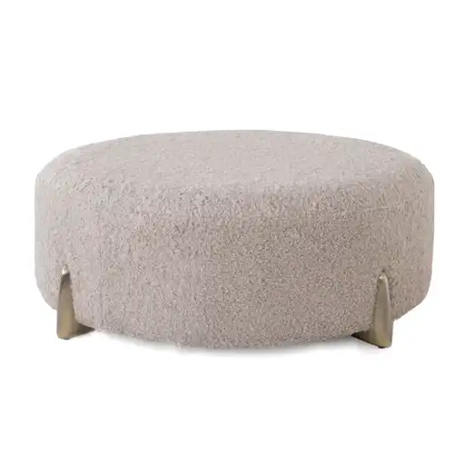 Axel Round Accent Footstool - Choice Of Fabrics & Legs