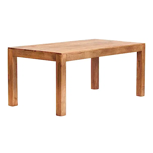 Maya Light Mango Wood 6ft Dining Table & 6 Chairs - Set - The Furniture Mega Store