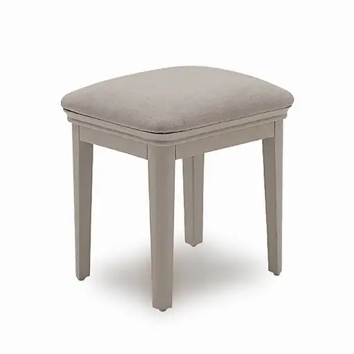 Mabel Taupe Painted Dressing Stool - The Furniture Mega Store