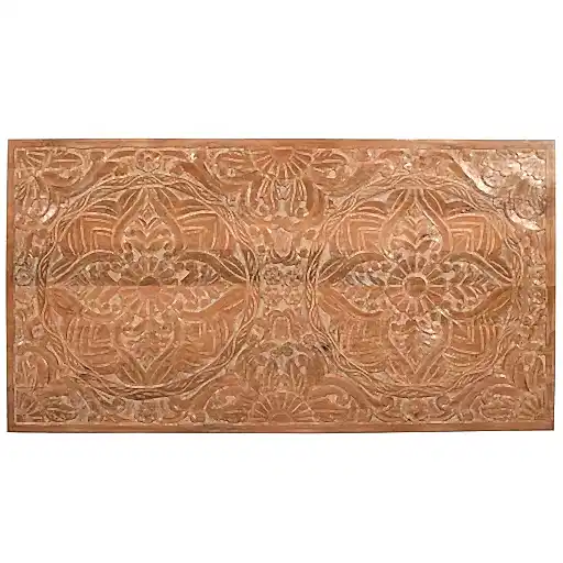 Carved Mango Wood Extra Large Decorative Wall Art Panel - 150cm - The Furniture Mega Store 