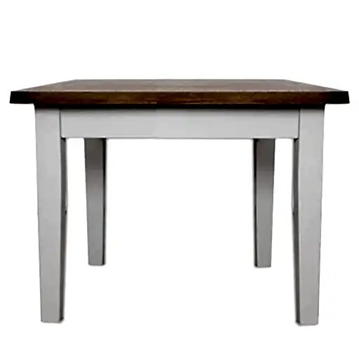 St.Ives French Grey & Oak Square Dining Table & 4 Matching Ladder Back Dining Chairs - The Furniture Mega Store 