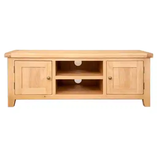 Wiltshire Natural Oak Large TV Cabinet - 134cm - The Furniture Mega Store 