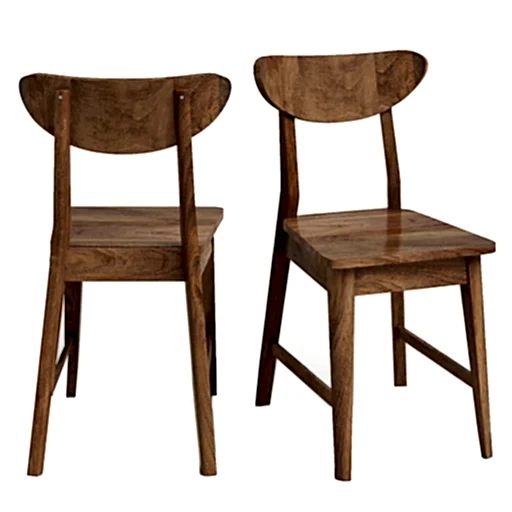 Janeiro Mango Wood Dining Chair (Sold in Pairs) - The Furniture Mega Store