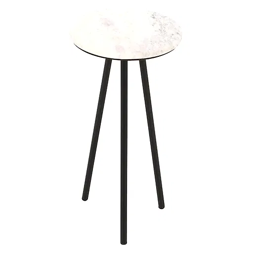 Opal Marble Top Minimalist Side Table - 30cm - The Furniture Mega Store 
