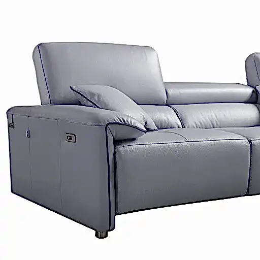 Brooklyn Italian Leather Power Recliner Corner Chaise End Sofa - Various Options - The Furniture Mega Store