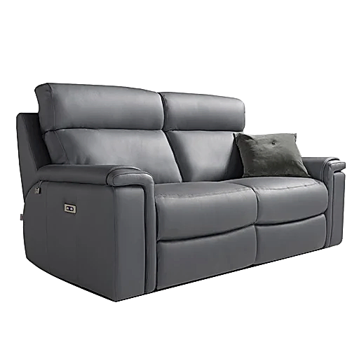 Refrain Italian Leather Dual Comfort Power Recliner Sofa Collection - The Furniture Mega Store