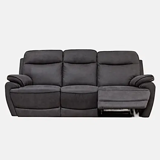 Radley Charcoal Grey Fabric Recliner Sofa & Armchair Collection - The Furniture Mega Store 