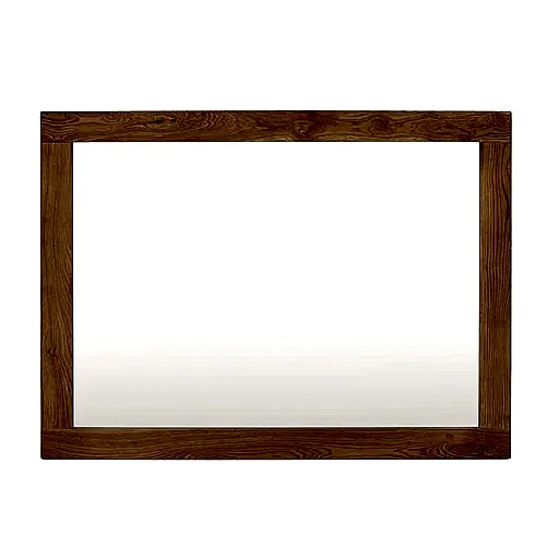 Sailsbury Solid Oak Rectangular Wall Mirror - The Furniture Mega Store 
