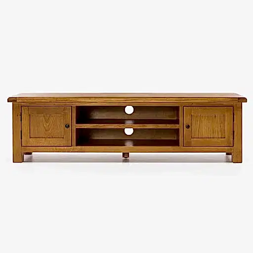 Sailsbury Solid Oak Extra Large TV Unit - 150cm - The Furniture Mega Store 