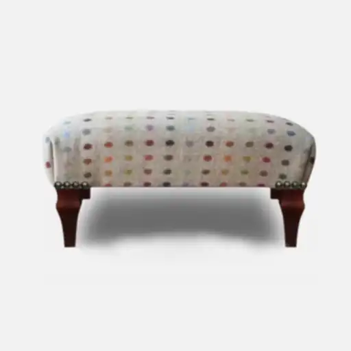 Moon Wool Small Banquet Footstool - Choice Of Wool & Legs - The Furniture Mega Store