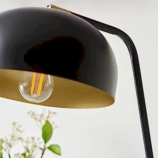 Soho Antique Brass & Black Table Lamp - The Furniture Mega Store 