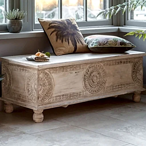 Satar Storage Bench / Storage Chest - 130cm - The Furniture Mega Store 