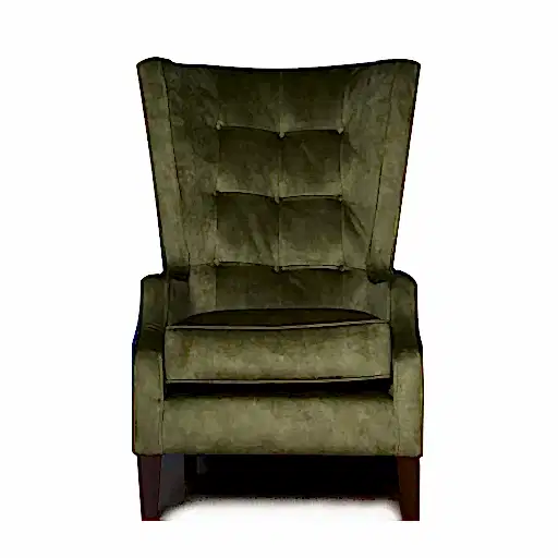 Throne Winged Accent Chair - Sublime Olive - Choice Of Legs - The Furniture Mega Store 