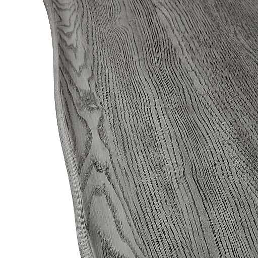 Dalston Grey Oak Dining Table, Seats 8 Diners 200cm Live Edge Top with Industrial Style Black Metal U Legs - The Furniture Mega Store