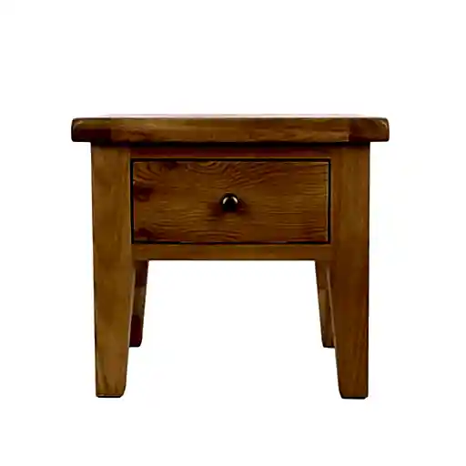 Torino Country Solid Oak 1 Drawer Lamp Table - The Furniture Mega Store 