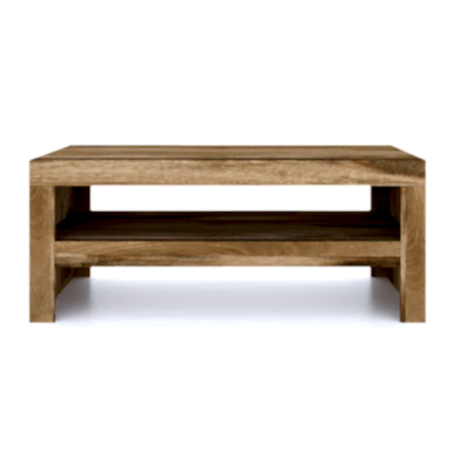 Cuban Mango Wood Coffee Table TV Unit - 110cm - The Furniture Mega Store 