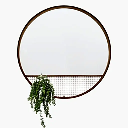 North Bronze Wall Mirror - 80cm - The Furniture Mega Store 