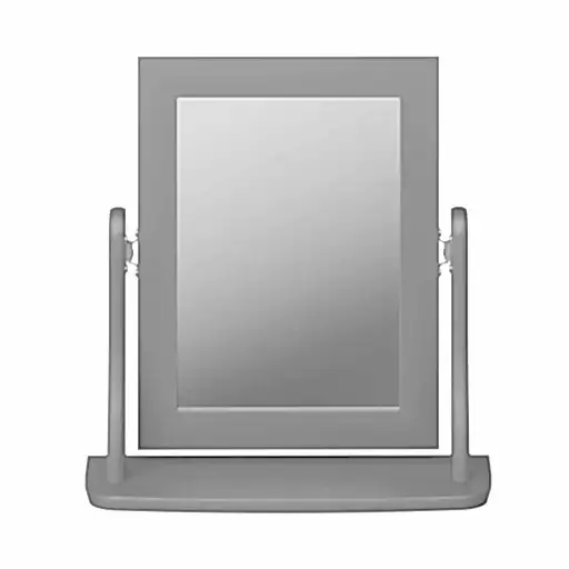 Baroque Vanity Mirror - Grey Painted Finish - The Furniture Mega Store 