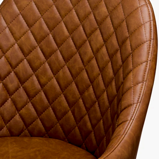 Stockholm Tan-Brown Leather Dining Chairs - Set Of 2 - The Furniture Mega Store