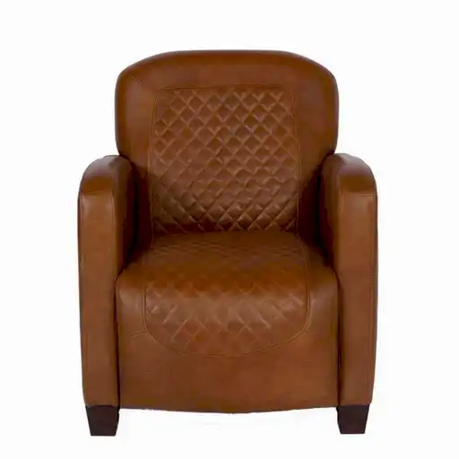 Barnham Diamond Quilted Vintage Leather Occasional Chair - Choice Of Feet & Leathers - The Furniture Mega Store
