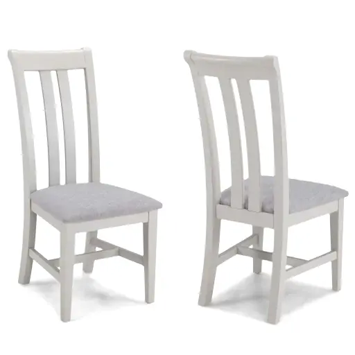 Sunbury Oak And Grey Painted Upholstered Dining Chair - The Furniture Mega Store 