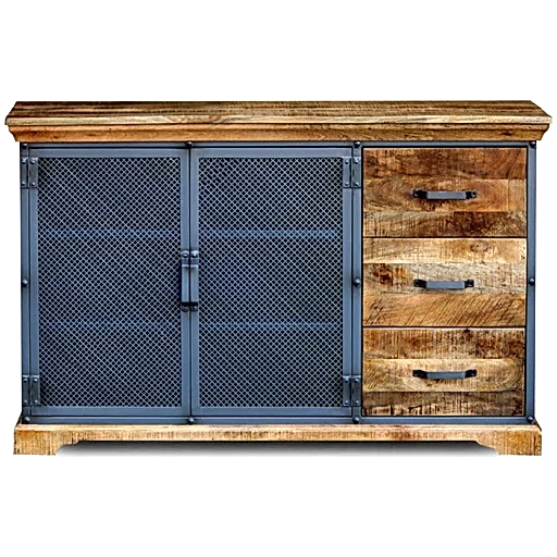Metro Mango Wood Large Sideboard - The Furniture Mega Store 