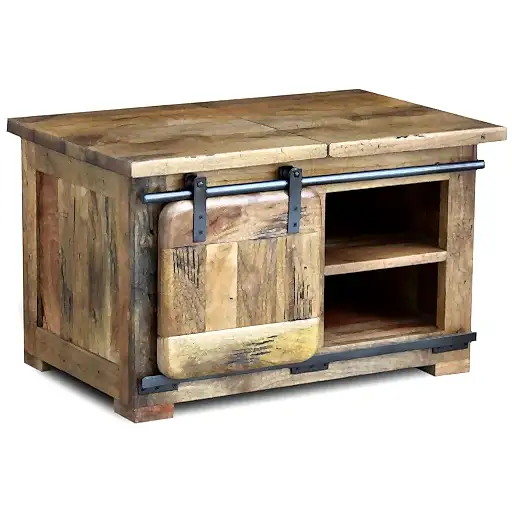 Germain Iron Works Mango Wood Coffee Table - The Furniture Mega Store 