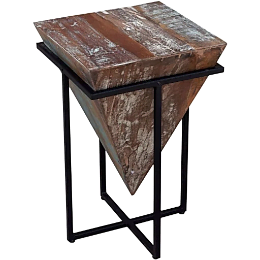 Modern Reclaimed Industrial Medium Side Table - 438B - The Furniture Mega Store 
