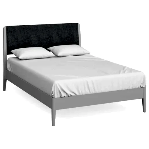 Capri Silver Grey 4ft 6in Double Bed, Low Foot End with Panelled Headboard - The Furniture Mega Store 
