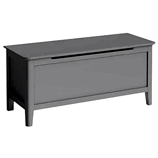 Capri Silver Grey Ottoman Storage Box, for Blanket Storage in Bedroom - The Furniture Mega Store