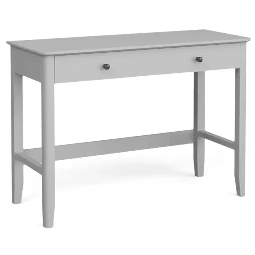 Capri Silver Grey 110cm Home Office Desk with 1 drawer - The Furniture Mega Store 