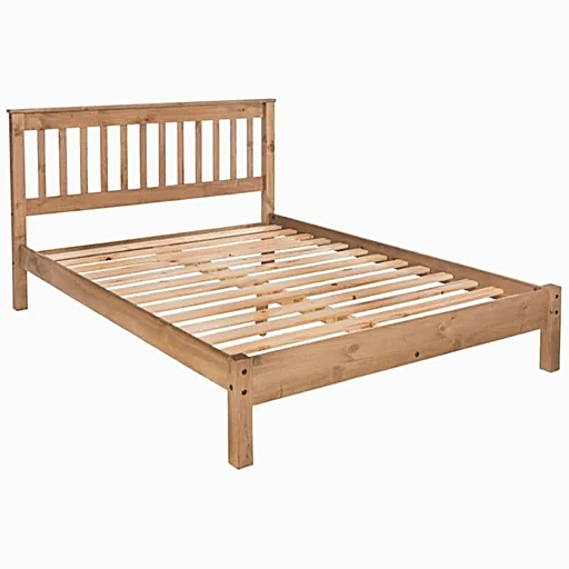 Augusta Pine Slatted Low End Bedstead - The Furniture Mega Store 
