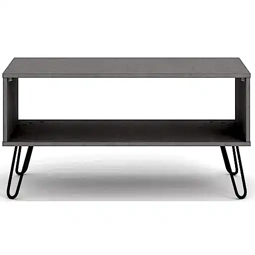 Augusta Grey Open Coffee Table with Hairpin Legs - The Furniture Mega Store 