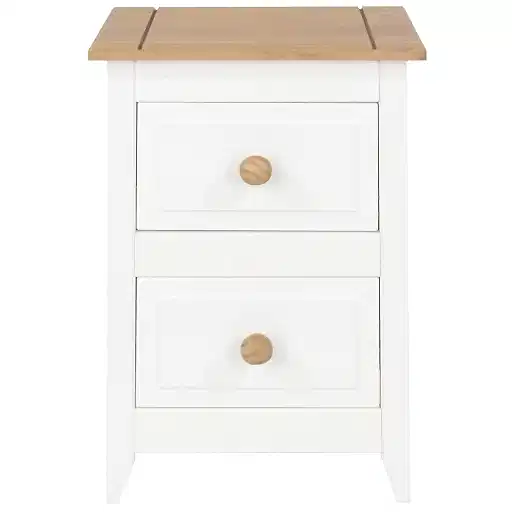Capri White Petite Bedside Cabinet - The Furniture Mega Store 