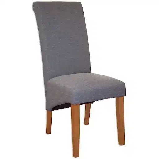 Perth Grey Fabric Dining Chair (Sold in Pairs) - The Furniture Mega Store