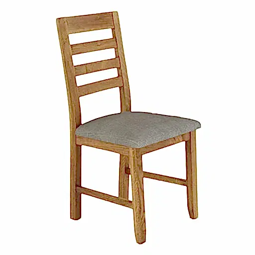 Laney Victoria Linen Fabric Ladder Back Dining Chair (Sold In Pairs) - The Furniture Mega Store