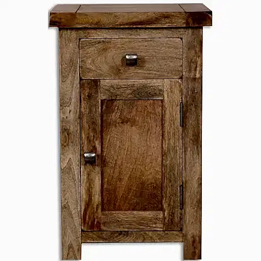 Bombay Mango Wood Bedside Cabinet - The Furniture Mega Store 