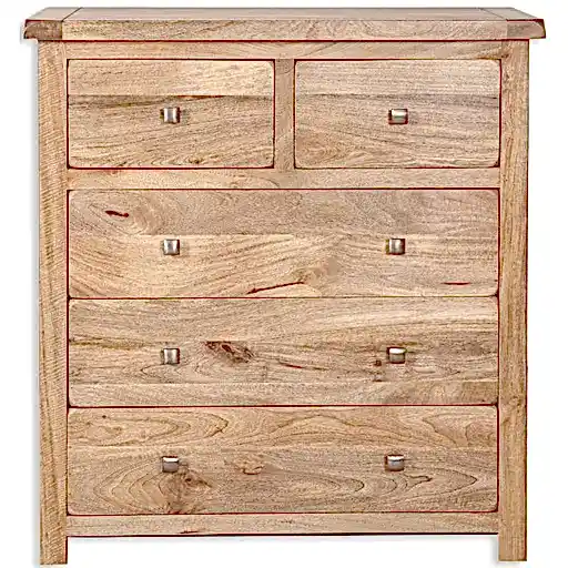 Bombay Mango Wood 2+3 Drawer Chest - The Furniture Mega Store 