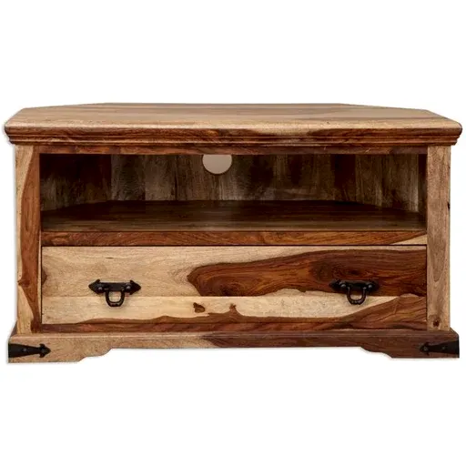 Thacket Sheesham Corner TV Cabinet - The Furniture Mega Store
