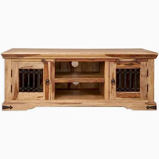 Thacket Sheesham Plasma TV Cabinet - The Furniture Mega Store