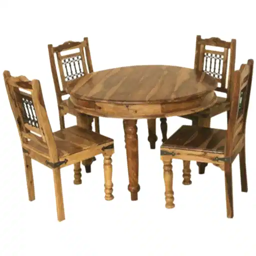 Thacket Sheesham Round Dining Table - The Furniture Mega Store