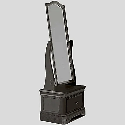 Vida Living Mabel Taupe Painted Cheval Mirror - The Furniture Mega Store 