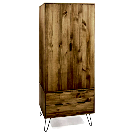 Augusta Pine 3+3 Drawer Wide Chest with Hairpin Legs - The Furniture Mega Store 