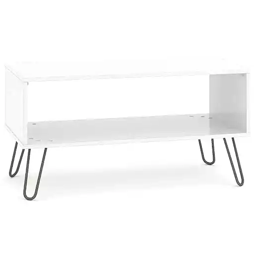 Augusta White Open Coffee Table with Hairpin Legs - The Furniture Mega Store 