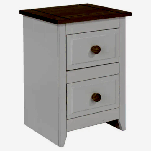 Capri White Petite Bedside Cabinet - The Furniture Mega Store 